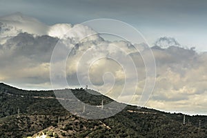 Aerial view of Barcelona Spain from the anti-aircraft photo