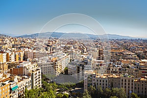 Aerial view of Barcelona, Spain