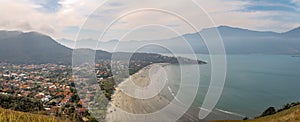 Aerial view of Barequecaba Beach - Sao Sebastiao, Sao Paulo, Brazil