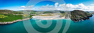 Aerial view of Barleycove beach in west cork Ireland