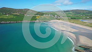 Aerial view of Barleycove beach in west cork Ireland