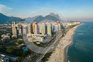 Aerial View of Barra da Tijuca Beach in Rio de Janeiro