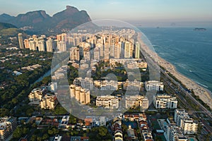 Aerial View of Barra da Tijuca Beach in Rio de Janeiro