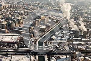 Aerial view at Basarab passage