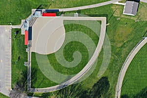 Aerial view of a baseball field