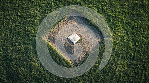 Aerial View of Baseball Home Plate
