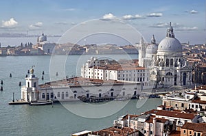 Aerial view of Basilica of Santa Maria della Salute