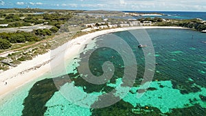 Aerial view of The Basin in Rottnest Island, Australia