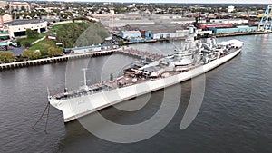 Aerial View of Battleship New Jersey Camden