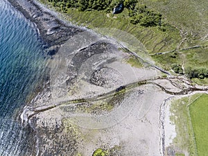 Aerial view of the bay called Camas nan Geall photo
