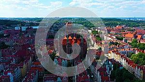 Aerial view of Bazylika sw. Mikolaja in Gdansk