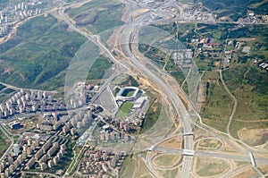 Aerial view BaÅŸakÅŸehir Fatih Terim Stadium, Istanbul