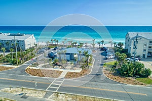 Aerial View of a Beach Access along World-Famous 30A