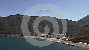 aerial view of Beach in Adrasan village in Antalya Province, Turkey