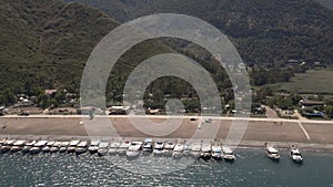 aerial view of Beach in Adrasan village in Antalya Province, Turkey