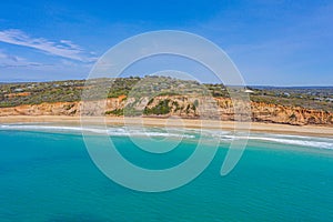 Aerial view of a beach at Anglesea in Australia photo