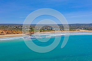 Aerial view of a beach at Anglesea in Australia photo