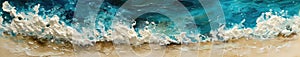 Aerial View of Beach With Blue Water