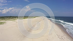 Aerial view of the beach at Freeport, Long Island, New York