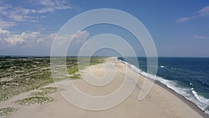 Aerial view of the beach at Freeport, Long Island, New York