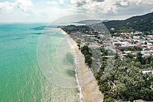 Aerial view of the beach in koh Samui, Thailand, south east Asia