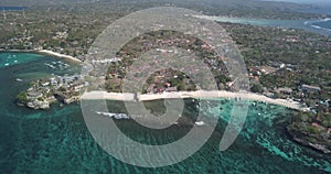 Aerial view of beach at Lembongan island