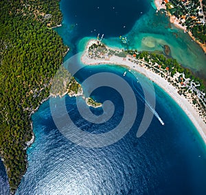 Aerial view of the beach of Oludeniz