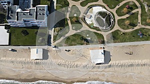 Aerial view of beach of town of Obzor, Burgas Region, Bulgaria