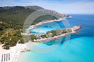 Beautiful beach in Cala Agulla Mallorca. photo