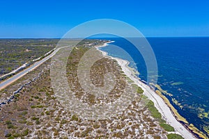 Aerial view of a beach in western Australia