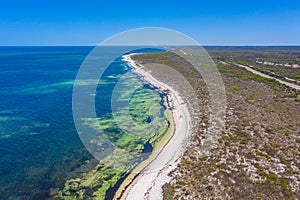 Aerial view of a beach in western Australia