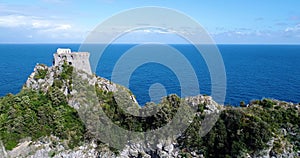 Aerial view of beautiful amalfi coast at southern italy