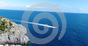 Aerial view of beautiful amalfi coast at southern italy