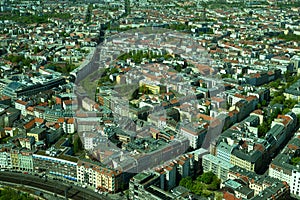 Aerial view of the beautiful architecture of Berlin. Europe. Architecture.