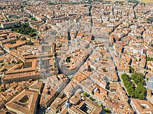 Aerial view of beautiful Salamanca with Main Square and Holy Spirit Church, Spain photo