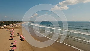 Aerial view beautiful beach, Bali, Kuta.