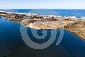 Aerial View of Beautiful Beach and Dunes in Central California