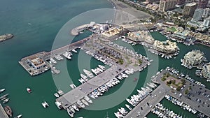 Aerial view of beautiful Benalmadena Costa del Sol Malaga Spain