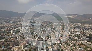 Aerial view of beautiful Benalmadena Costa del Sol Malaga Spain