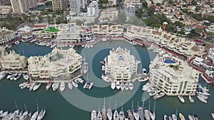 Aerial view of beautiful Benalmadena Costa del Sol Malaga Spain