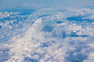 Aerial view of beautiful cloudscape