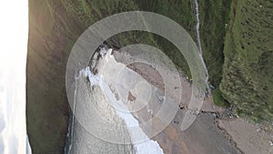 Aerial view of the beautiful coast at Malin Beg in County Donegal, Ireland