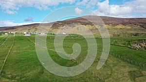 Aerial view of the beautiful coast at Malin Beg looking in County Donegal, Ireland.