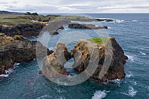 Aerial View of Beautiful Coastline in Mendocino, Northern California