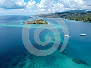 An Aerial View of Beautiful Island in Kei Island