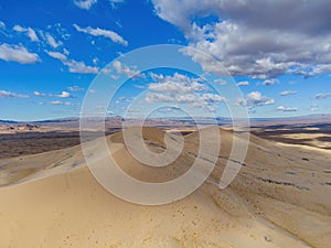 Aerial view of the beautiful Kelso Dunes