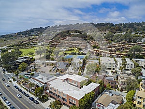 Aerial view of the beautiful Los Penasquitos Lagoon wetland