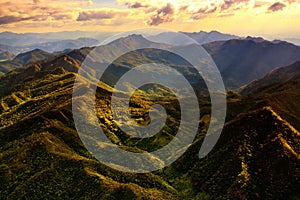 Aerial View of Beautiful Mountain Range