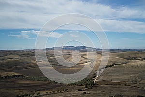 Aerial view of beautiful mountains in Espera, Spain photo