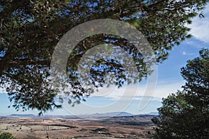 Aerial view of beautiful mountains in Espera, Spain photo